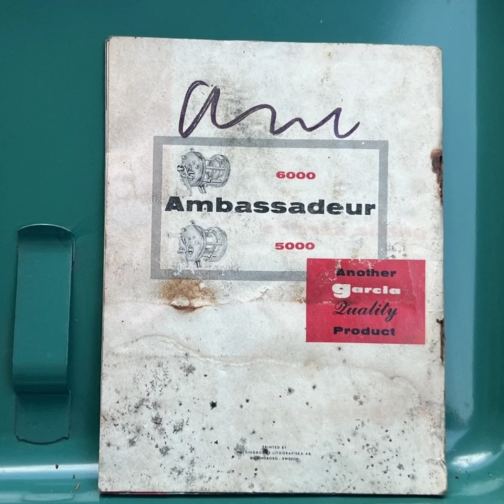 ABU Ambassadeur 5000 Casting Reel Red Vintage with Original Case Sweden